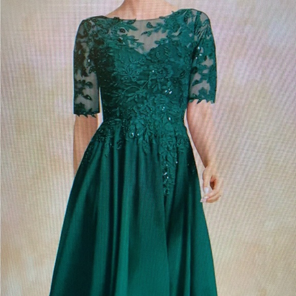 JJs House | Dresses | A Line Scoop Chiffon Lace Mother Of The Bride ...